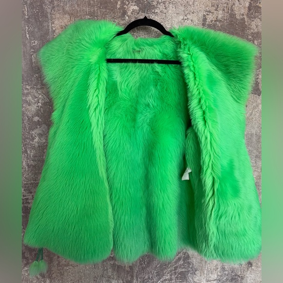 RARE unique leather & lamb coat NEW - Picture 16 of 17